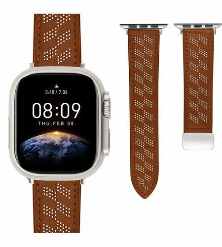 Limque Magnetic Genuine Leather Watch Band for Apple Watch 38-49mm