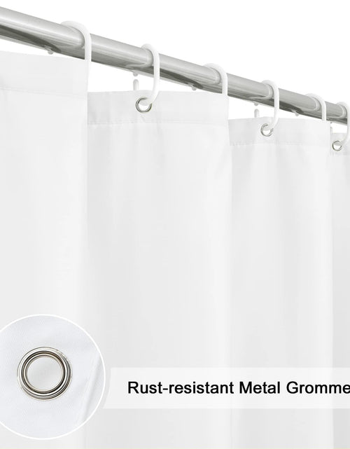 Load image into Gallery viewer, EurCross Fabric Shower Curtain Liner 72x84 White Water-Repellent Polyester
