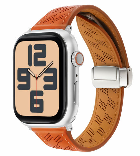 Limque Magnetic Genuine Leather Watch Band for Apple Watch 38-49mm