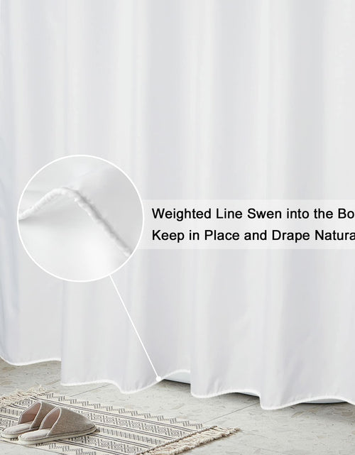 Load image into Gallery viewer, EurCross Fabric Shower Curtain Liner 72x84 White Water-Repellent Polyester
