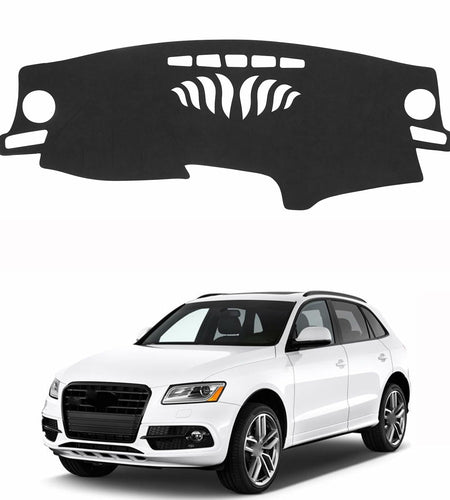 Dash Cover Audi Q5 2009-2025 Black Polyester Flannel Dashboard Protector