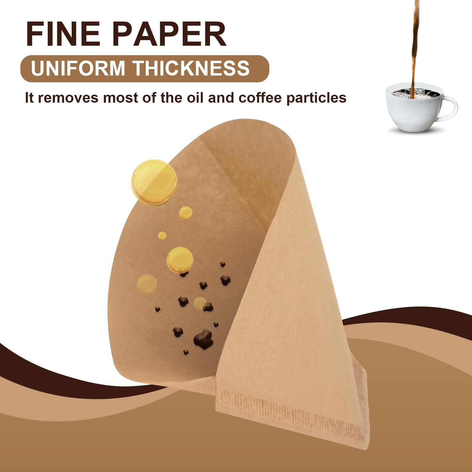 BRIKINTE #4 Cone Coffee Paper Filters for Ninja Coffee Maker 100 Pcs