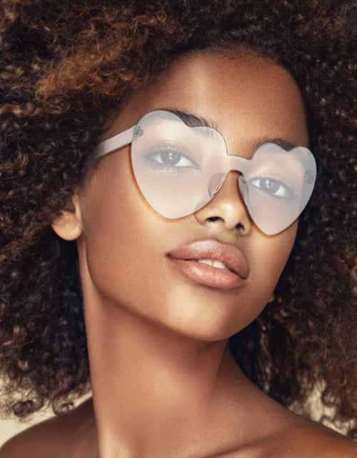 Load image into Gallery viewer, MGupzao 8 Pack Heart Shaped Sunglasses Frameless Black &amp; Translucent
