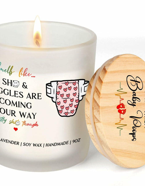 Load image into Gallery viewer, DOSINY Lavender Scented Candle 9Oz Soy Wax Gift for New Mom Funny Expecting
