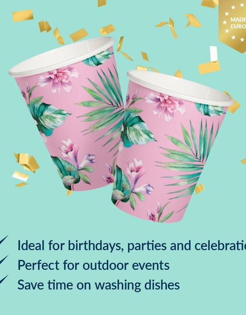 Load image into Gallery viewer, PAW Decor Collection Disposable Paper Cups 8.5oz 50-Pack Pink Floral
