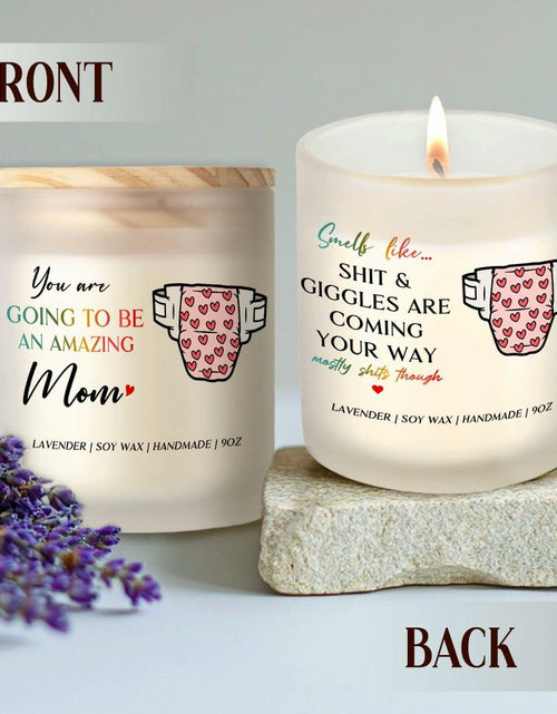 Load image into Gallery viewer, DOSINY Lavender Scented Candle 9Oz Soy Wax Gift for New Mom Funny Expecting
