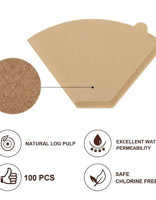 Load image into Gallery viewer, BRIKINTE #4 Cone Coffee Paper Filters for Ninja Coffee Maker 100 Pcs
