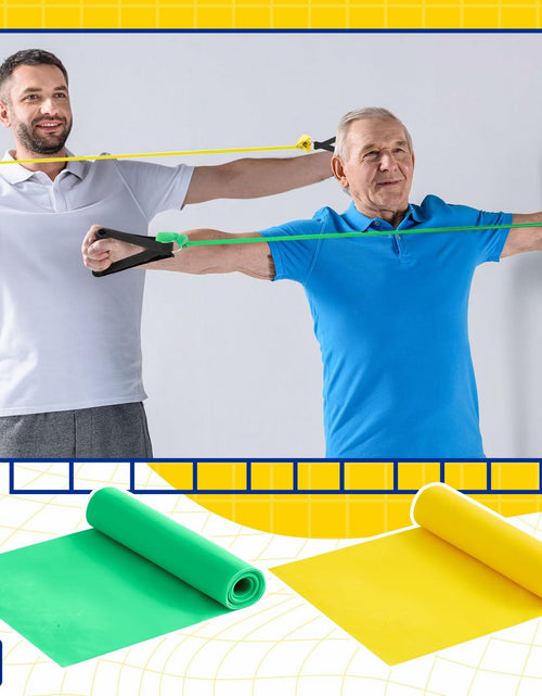 Load image into Gallery viewer, Relaxgiant 2pcs Resistance Bands with Handles Chair Exercise Yellow Green
