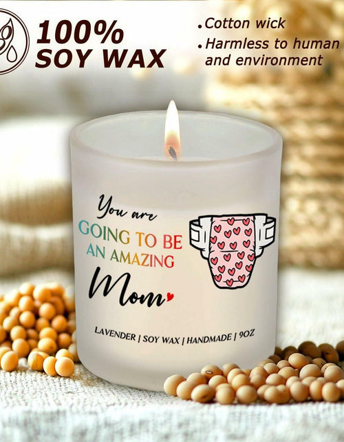 Load image into Gallery viewer, DOSINY Lavender Scented Candle 9Oz Soy Wax Gift for New Mom Funny Expecting
