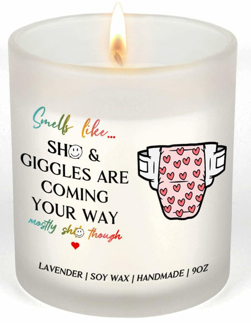 Load image into Gallery viewer, DOSINY Lavender Scented Candle 9Oz Soy Wax Gift for New Mom Funny Expecting
