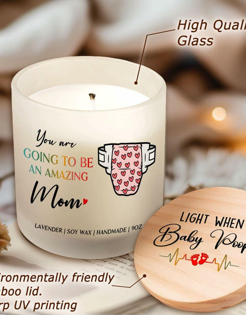 Load image into Gallery viewer, DOSINY Lavender Scented Candle 9Oz Soy Wax Gift for New Mom Funny Expecting
