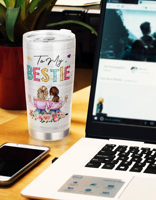 Load image into Gallery viewer, Pawzity 20 Oz White Stainless Steel Coffee Tumbler Gift for Women Friends

