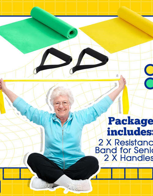 Load image into Gallery viewer, Relaxgiant 2pcs Resistance Bands with Handles Chair Exercise Yellow Green
