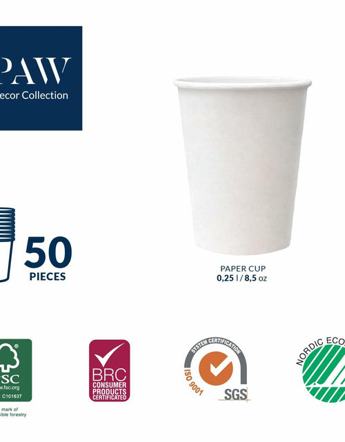 Load image into Gallery viewer, PAW Decor Collection Disposable Paper Cups 8.5oz 50-Pack Pink Floral
