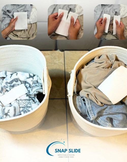 Load image into Gallery viewer, Snap Slide Laundry Detergent Sheets 64 Loads White Eco-Friendly Hypoallergenic
