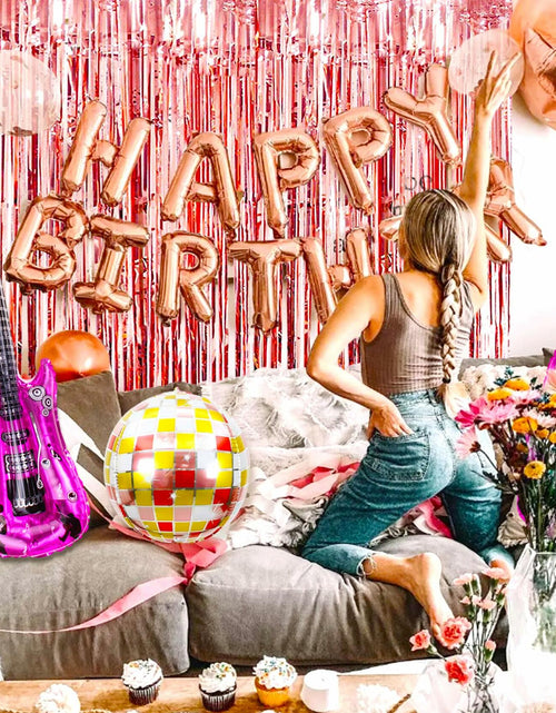 Load image into Gallery viewer, GallaRato 31 PCS Singer Birthday Balloons Decorations Rose Gold Pink Silver
