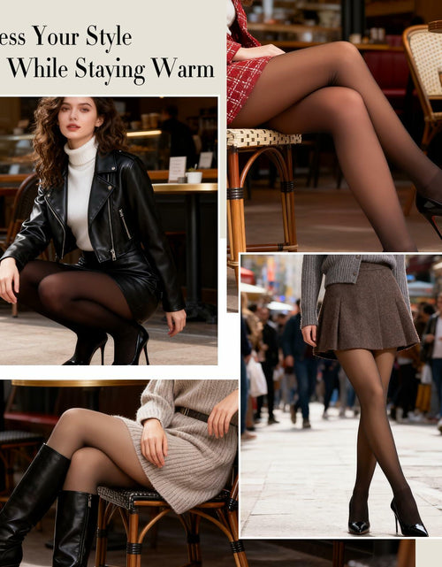 Load image into Gallery viewer, Aaronano Fleece Lined Thermal Warm Leggings Brown Size XS
