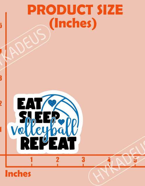 Load image into Gallery viewer, HYKADEUS Funny Volleyball Stickers 3"x2.2" Waterproof Vinyl Decals 3Pcs Retro
