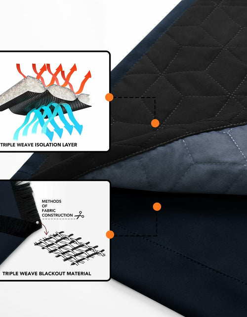 Load image into Gallery viewer, Deconovo Blackout Door Curtain Double Layer Insulated Navy 38x80 1 Panel
