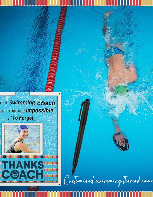 Load image into Gallery viewer, Yuntau Swimming Coach Frame Plaque Blue Wood Chips Signature Pen Gift
