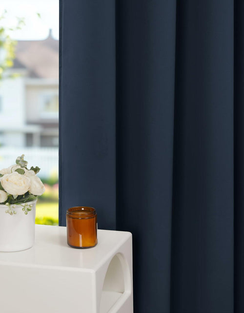 Load image into Gallery viewer, Deconovo Blackout Door Curtain Double Layer Insulated Navy 38x80 1 Panel
