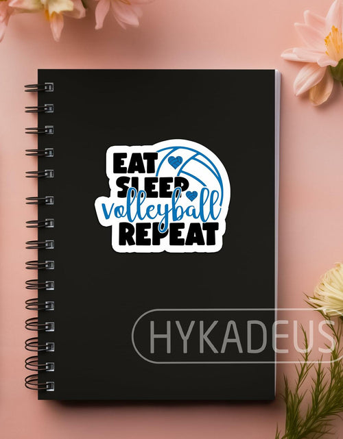 Load image into Gallery viewer, HYKADEUS Funny Volleyball Stickers 3"x2.2" Waterproof Vinyl Decals 3Pcs Retro

