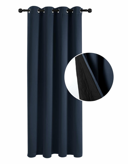 Load image into Gallery viewer, Deconovo Blackout Door Curtain Double Layer Insulated Navy 38x80 1 Panel
