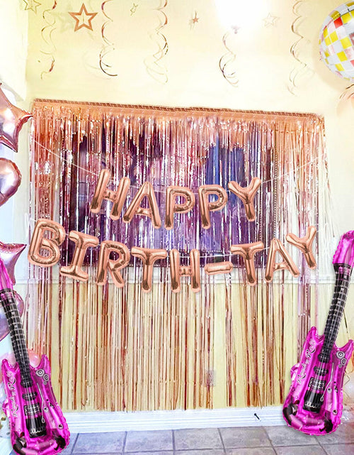 Load image into Gallery viewer, GallaRato 31 PCS Singer Birthday Balloons Decorations Rose Gold Pink Silver
