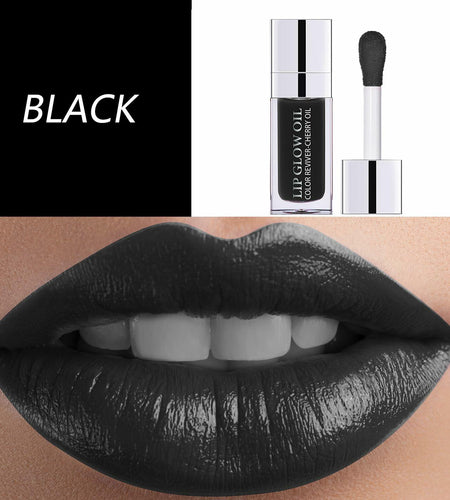 Sea-Maid Plumping Lip Gloss Tinted Balm Big Brush 1.01 Fl Oz Black