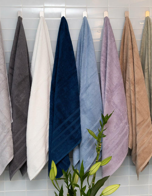 Load image into Gallery viewer, Mosobam Luxury Turkish Bath Mat 20x34 White 1000 GSM Bamboo Viscose Cotton
