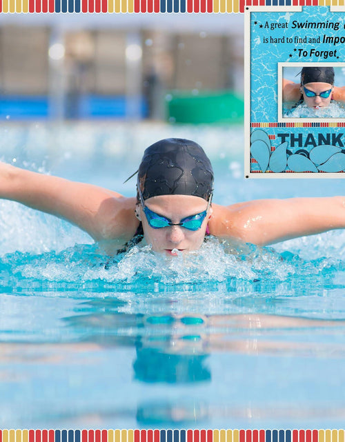 Load image into Gallery viewer, Yuntau Swimming Coach Frame Plaque Blue Wood Chips Signature Pen Gift

