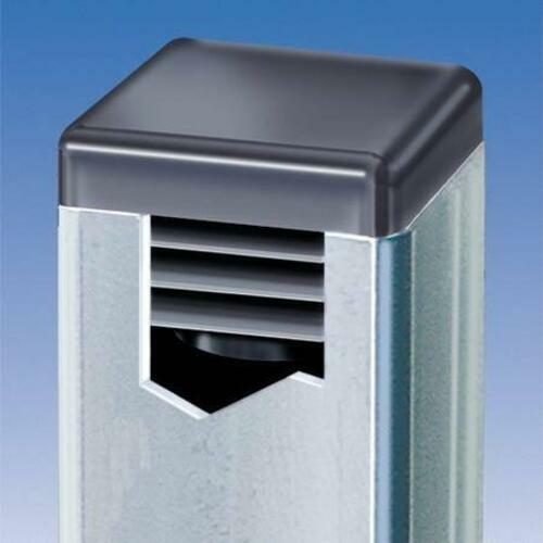 Load image into Gallery viewer, 8 Pack 1.25" Square Plastic Tubing Plug Black Steel Fence Post End Caps
