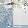 Load image into Gallery viewer, YellyHommy No Hook Shower Curtain Snap Liner Set Cyan 87x72
