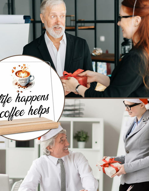 Load image into Gallery viewer, LUODWSST Funny Coffee Lovers Acrylic Decorative Sign White Kitchen Bar Decor
