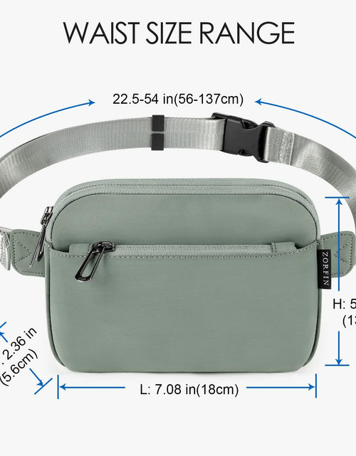 Load image into Gallery viewer, ZORFIN Fanny Pack Crossbody Belt Bag Adjustable Strap Camo Black One_Size
