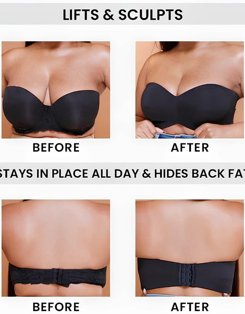 Load image into Gallery viewer, Woobilly Strapless Non Padded Push Up Convertible Bra Black Size 44F
