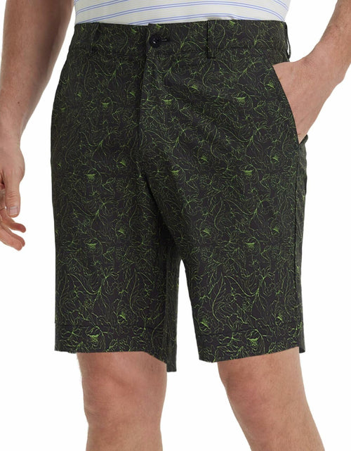 Load image into Gallery viewer, M MAELREG Mens Lightweight Water-Resistant Golf Shorts Black Grid Size 32
