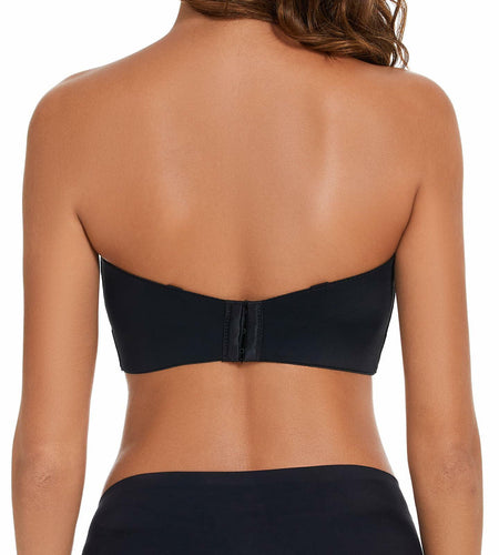 Woobilly Strapless Non Padded Push Up Convertible Bra Black Size 44F