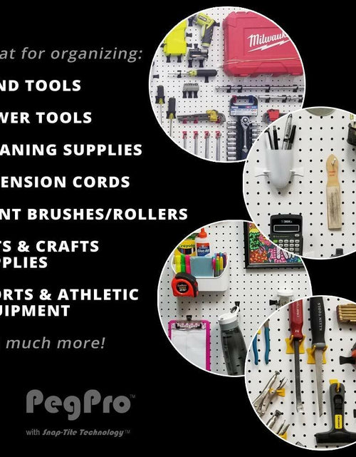Load image into Gallery viewer, Greenleaf Industries PegPro J &amp; 2" Hooks Kit 50 Pack Black Plastic Pegboard
