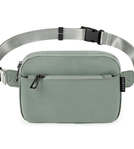 ZORFIN Fanny Pack Crossbody Belt Bag Adjustable Strap Camo Black One_Size