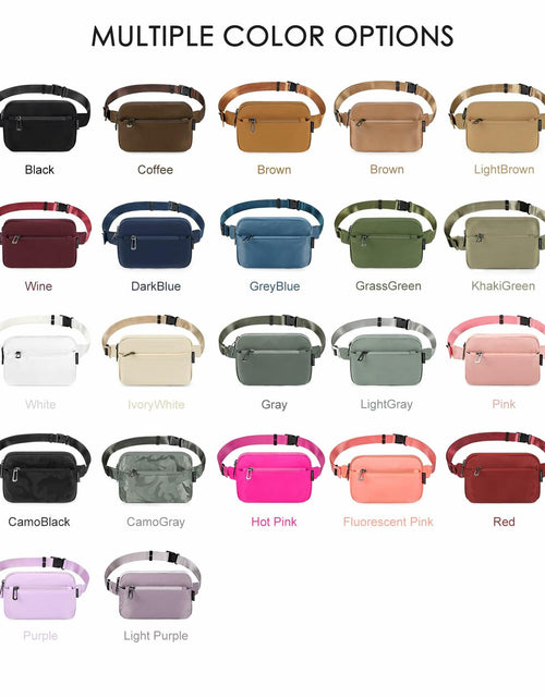 Load image into Gallery viewer, ZORFIN Fanny Pack Crossbody Belt Bag Adjustable Strap Camo Black One_Size

