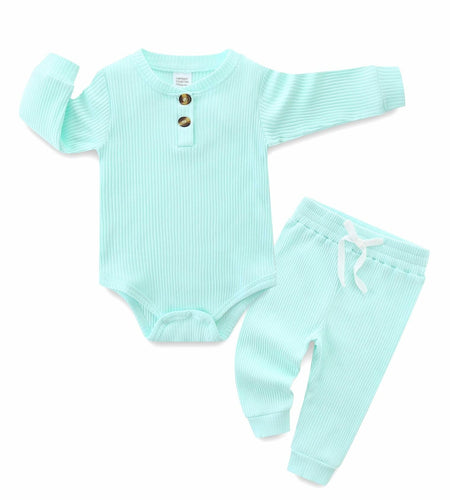 Hikido Baby Romper Cotton Onesie Toddler 12-18 Months Sky Green Size 12-18M