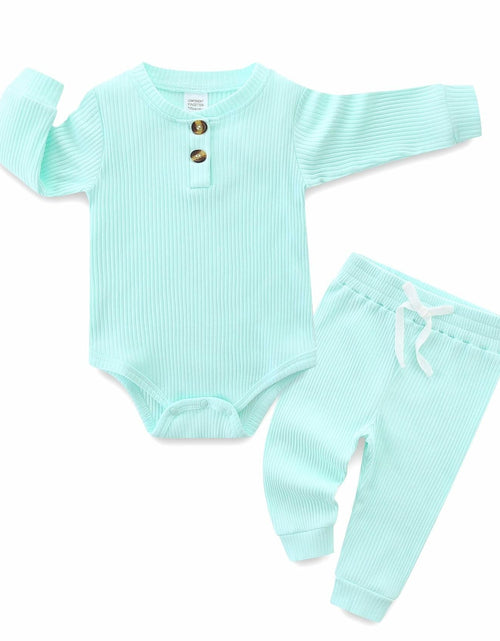 Load image into Gallery viewer, Hikido Baby Romper Cotton Onesie Toddler 12-18 Months Sky Green Size 12-18M
