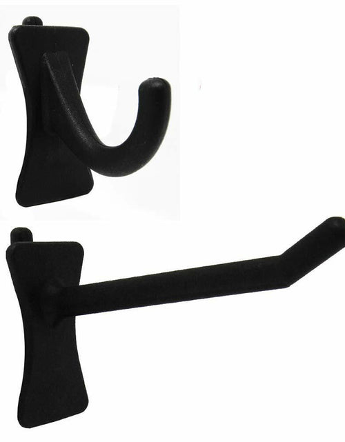 Load image into Gallery viewer, Greenleaf Industries PegPro J &amp; 2" Hooks Kit 50 Pack Black Plastic Pegboard
