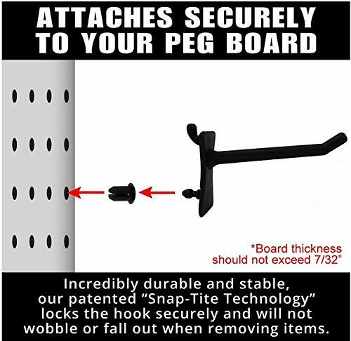 Load image into Gallery viewer, Greenleaf Industries PegPro J &amp; 2" Hooks Kit 50 Pack Black Plastic Pegboard

