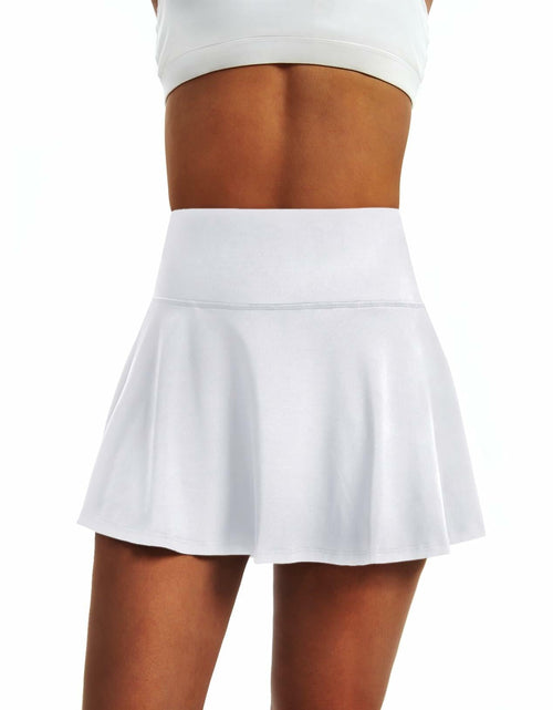 Load image into Gallery viewer, LXNMGO Women's High Waist Pleated Tennis Skirt with 4 Pockets White Size M
