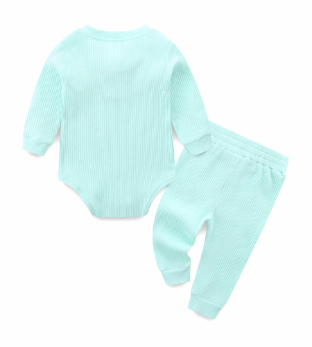 Hikido Baby Romper Cotton Onesie Toddler 12-18 Months Sky Green Size 12-18M