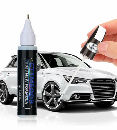 White Touch Up Paint Car Scratch Repair Pen 2-in-1 Quick & Easy 0.4 fl oz