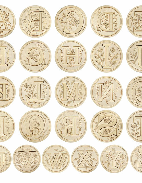 Load image into Gallery viewer, QINGNING Alphabet Brass Wax Seal Stamps with Wood Handles Color W
