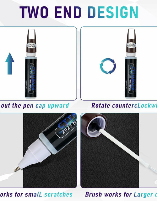 Load image into Gallery viewer, White Touch Up Paint Car Scratch Repair Pen 2-in-1 Quick &amp; Easy 0.4 fl oz
